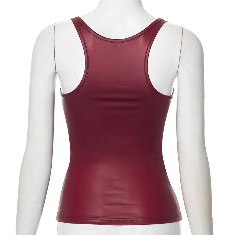 Summer New Solid Colour Slim Tank Top One-Piece Lace-Up Square Neck Sleeveless Y2k Tops Fashion Sexy Casual Women Clothing
