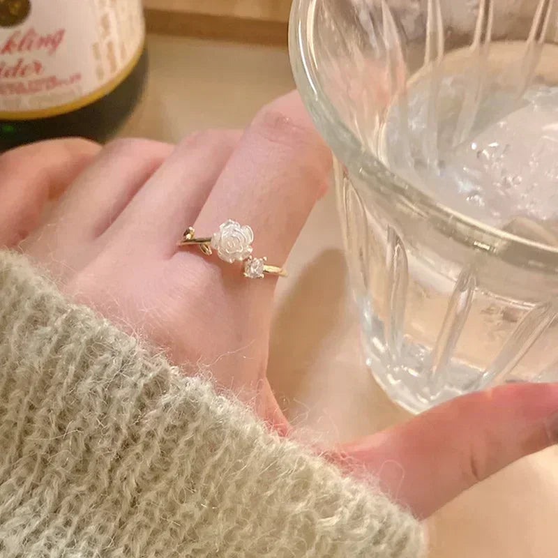 New Simple Daisy Flower Ring For Women Fashionable Personalized Daily Accessory Party Jewelry Birthday Anniversary Gifts